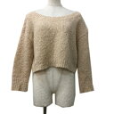 【中古】ロペピクニック ROPE Picnic セーター ニット プルオーバー ラウンドネック ミックス ラメ ネップ ショート丈 長袖 38 ピンク ベージュ レディース 【ベクトル 古着】 231204(4)