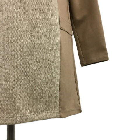 【中古】プレミアム バイ ビッキー PREMIUM BY VICKY ワンピース チュニック Iライン ミニ ウール ラメ 切替 長袖 1 ベージュ レディース 【ベクトル 古着】 240130