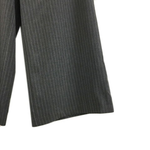 【中古】ストラディバリウス stradivarius パンツ ワイド クロップド ストライプ タック USA 2 グレー レディース 【ベクトル 古着】 240315