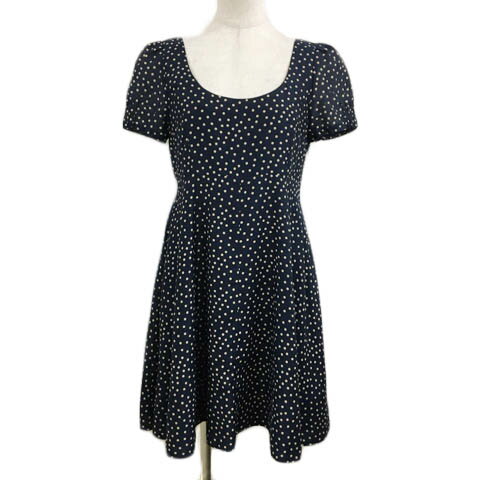 【中古】ジルスチュアート JILL STUART ワンピース チュニック Aライン フレア ミニ レースアップ 水玉 ドット 半袖 2 紺 ベージュ ネイビー レディース 【ベクトル 古着】 240510 【中古】ジルスチュアート JILL STUART ワンピース チュニック Aライン フレア ミニ レースアップ 水玉 ドット 半袖 2 紺 ベージュ ネイビー レディース 【ベクトル 古着】 240510