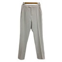 【中古】アンドクチュール And Couture パンツ テーパード ロング センタープレス スリット 無地 38 グレー ベージュ レディース 【ベクトル 古着】 240529(4)
