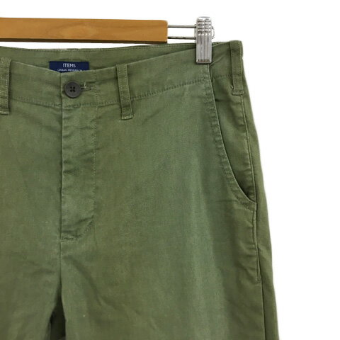 【中古】アーバンリサーチ URBAN RESEARCH ITEMS パンツ テーパード ロング リネン混 無地 38 緑 グリーン メンズ 【ベクトル 古着】 240605