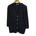 【中古】アーバンリサーチ ドアーズ URBAN RESEARCH DOORS カーディガン ニット Vネック 無地 長袖 38 紺 ネイビー メンズ 【ベクトル...