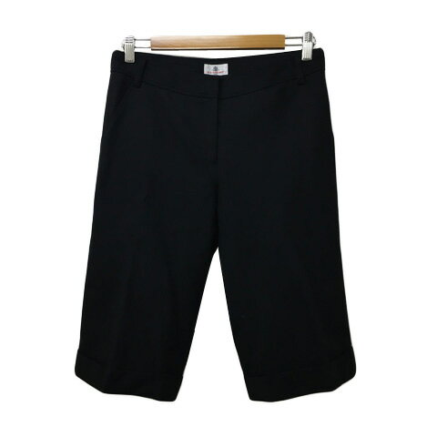 【中古】オールドイングランド OLD ENGLAND パンツ ショート ハーフ ウール 無地 ダブル 36 黒 ブラック レディース 【ベクトル 古着】 241008
