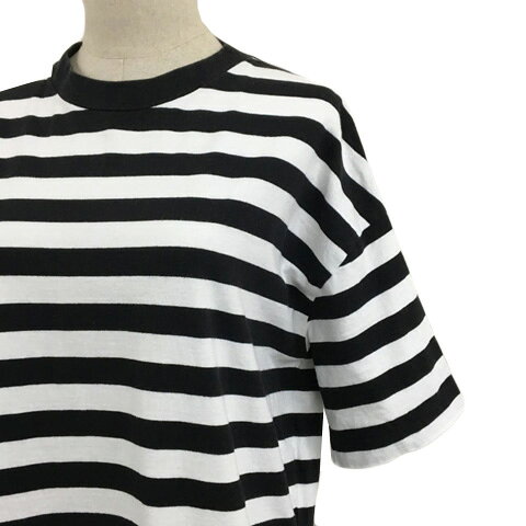 【中古】グローバルワーク GLOBAL WORK カットソー Tシャツ クルーネック ボーダー 半袖 L 黒 白 ブラック ホワイト レディース 【ベクトル 古着】 250418 auc-vector-20277481 ブランド古着の買取販売ベクトル サンプル画像2