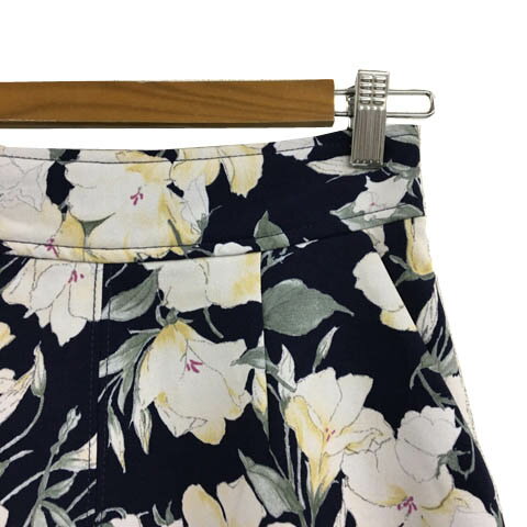 【中古】未使用品 スナイデル SNIDEL パンツ ショート キュロット スカート 花柄 総柄 0 紺 白 ネイビー ホワイト レディース 【ベクトル 古着】 250422