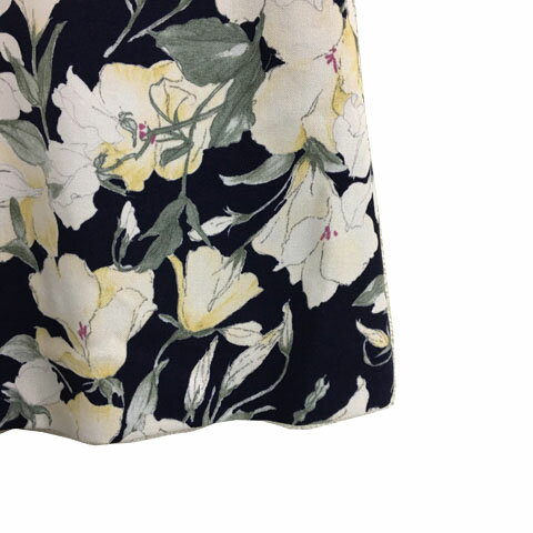 【中古】未使用品 スナイデル SNIDEL パンツ ショート キュロット スカート 花柄 総柄 0 紺 白 ネイビー ホワイト レディース 【ベクトル 古着】 250422
