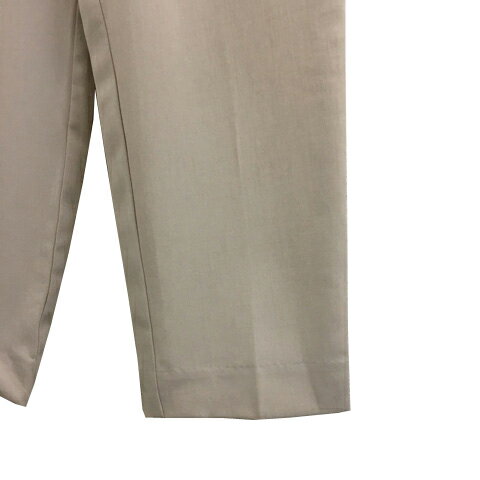 【中古】オペークドットクリップ OPAQUE.CLIP パンツ テーパード ロング タック 薄手 ウエストゴム イージー 無地 36 S ベージュ レディース 【ベクトル 古着】 250416