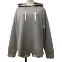 【中古】テチチ Te chichi TERRASSE パーカー フーディ— プルオーバー 無地 スリット 長袖 フリー グレー ベージュ レディース...