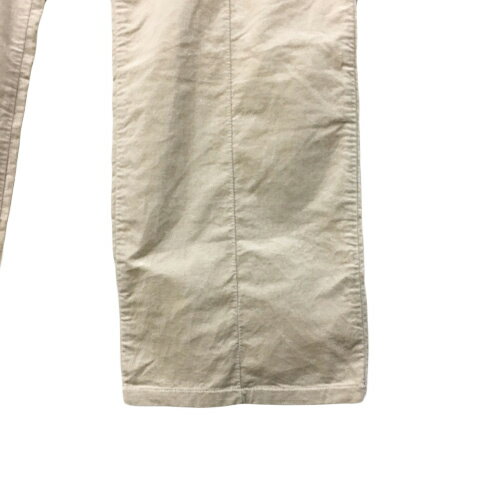 【中古】エディーバウアー EDDIE BAUER パンツ ストレート ロング センターシーム ベロア調 無地 P10 ベージュ レディース 【ベクトル 古着】 241011