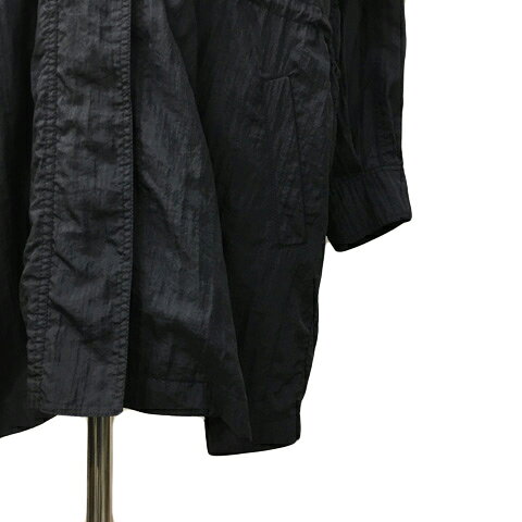 【中古】クリスチャンオジャール CHRISTIAN AUJARD conge ジャケット コート スタンドカラー ジップアップ ナイロン 比翼仕立て メッシュ ラグランスリーブ 長袖 黒 ブラック レディース 【ベクトル 古着】 250109