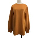 【中古】マウジー MOUSSY カットソー チュニック プルオーバー クルーネック 無地 長袖 F オレンジ レディース 【ベクトル 古着】 250120