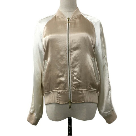 【中古】ルーニィ LOUNIE ジャケット ブルゾン ラグランスリーブ 切替 長袖 38 白 ベージュ ホワイト レディース 【ベクトル 古着】 250411