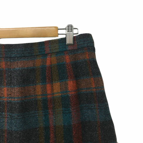 ブランド古着の買取販売ベクトルの【中古】デリススポーツ DELICE Sports スカート フレア ボックスプリーツ ミモレ チェック ウール 赤 緑 レッド グリーン レディース 【ベクトル 古着】 241209｜アングル2