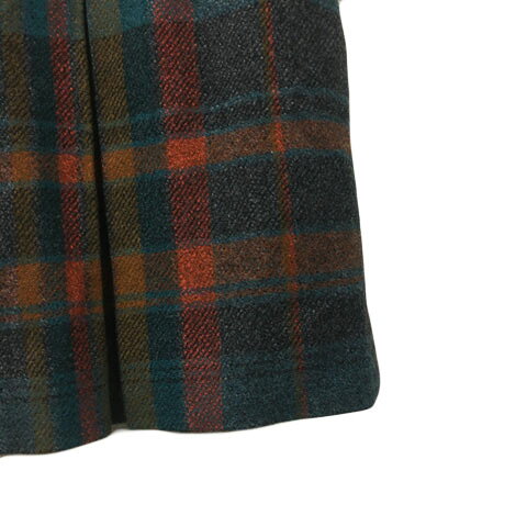 ブランド古着の買取販売ベクトルの【中古】デリススポーツ DELICE Sports スカート フレア ボックスプリーツ ミモレ チェック ウール 赤 緑 レッド グリーン レディース 【ベクトル 古着】 241209｜アングル3