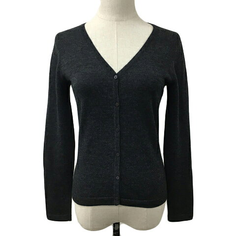 乐天商城 - 【中古】プロポーション ボディドレッシング PROPORTION BODY DRESSING カーディガン ニット Vネック 無地 ウール 長袖 2 グレー レディース 【ベクトル 古着】 250414