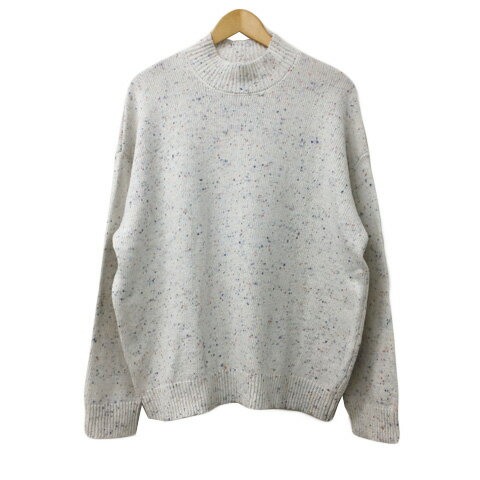 【中古】アーバンリサーチ URBAN RESEARCH ITEMS セーター ニット ハイネック プルオーバー マルチカラー 長袖 L 白 ホワイト メンズ 【ベクトル 古着】 250129