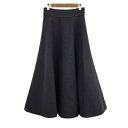 【中古】プロポーション ボディドレッシング PROPORTION BODY DRESSING スカート フレア ロング メルトン 無地 XS 紫 パープル レデ...