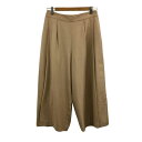 【中古】バビロン BABYLONE パンツ ワイド ガウチョ クロップド 無地 ウール 38 ベージュ レディース 【ベクトル 古着】 250408