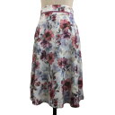 【中古】プロポーション ボディドレッシング PROPORTION BODY DRESSING スカート フレア ひざ丈 花柄 1 白 ピンク ホワイト レディース 【ベクトル 古着】 250418(4)