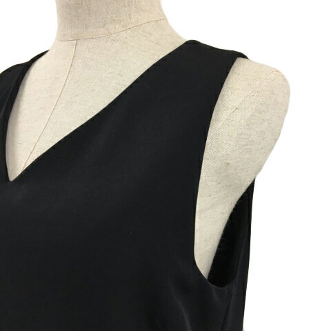 【中古】ケービーエフプラス KBF＋ アーバンリサーチ オールインワン サロペット ワイド ロング 無地 ノースリーブ One 黒 ブラック レディース 【ベクトル 古着】 250501