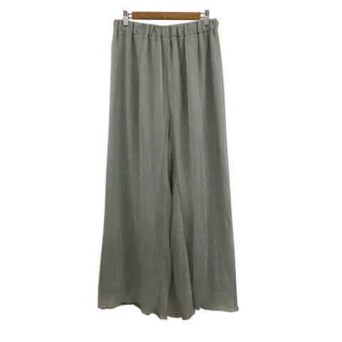 【中古】アプレジュールミニョン apres jour mignon パンツ ワイド ロング LL 黄緑 イエローグリーン レディース 【ベクトル 古着】 250521
