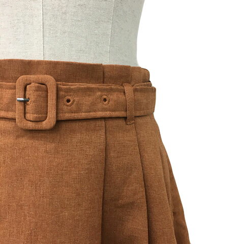 【中古】ロペピクニック ROPE Picnic スカート フレア ひざ丈 タック ベルト ハイウエスト 無地 38 茶 テラコッタ ブラウン レディース 【ベクトル 古着】 250528 auc-vector-20327635 ブランド古着の買取販売ベクトル サンプル画像2