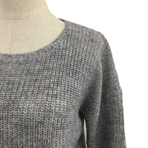 【中古】グローバルワーク GLOBAL WORK セーター ニット ラウンドネック プルオーバー ラメ モヘヤ混 長袖 M グレー 紫 パープル レディース 【ベクトル 古着】 250527 auc-vector-20327697 ブランド古着の買取販売ベクトル サンプル画像2