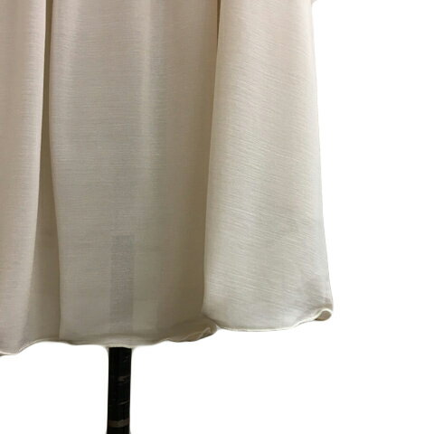 【中古】ラディエイト RADIATE チュニック ニット ショールカラー リブ シアー チュール ノースリーブ ベージュ レディース 【ベクトル 古着】 250617