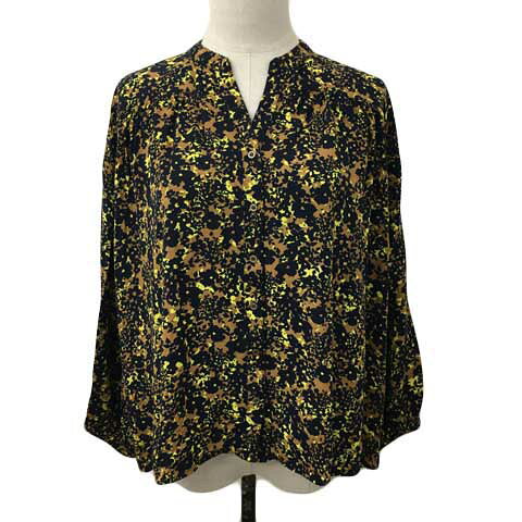 【中古】グローバルワーク GLOBAL WORK シャツ ブラウス スリットネック オーバーサイズ 総柄 長袖 M 黒 黄 ブラック イエロー レディース 【ベクトル 古着】 250725 auc-vector-20409616 ブランド古着の買取販売ベクトル パッケージ画像
