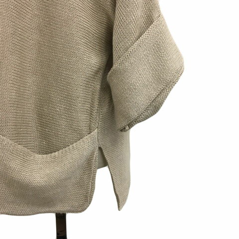 【中古】レッドシーム RED SEAM セーター ニット プルオーバー ラウンドネック リネン 無地 七分袖 ONE ベージュ レディース 【ベクトル 古着】 250714