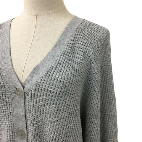 【中古】グローバルワーク GLOBAL WORK カーディガン ニット Vネック 無地 長袖 L グレー レディース 【ベクトル 古着】 250715 auc-vector-20395922 ブランド古着の買取販売ベクトル サンプル画像2