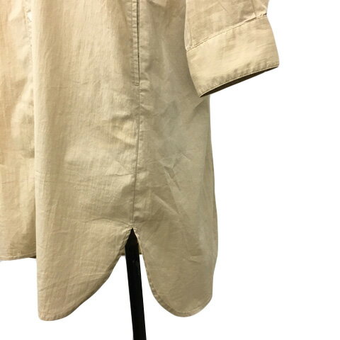 【中古】ベイフロー BAYFLOW シャツワンピース Iライン 膝丈 無地 長袖 2 ベージュ レディース 【ベクトル 古着】 250729