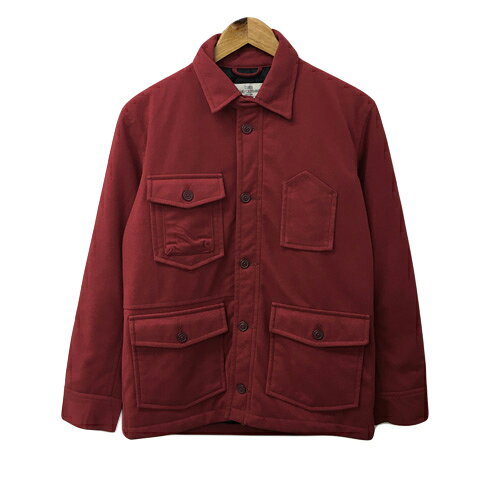 Coverall - 【中古】コーエン coen ジャケット カバーオール 中綿 無地 長袖 SMALL 赤 レッド メンズ 【ベクトル 古着】 250806