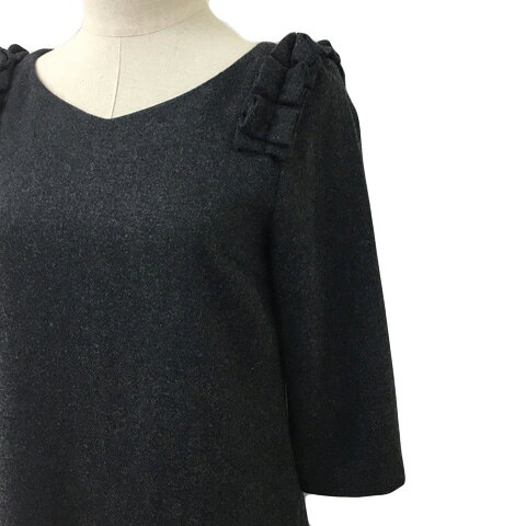 【中古】ジルバイジルスチュアート JILL by JILLSTUART ワンピース フレア ミニ Vネック フリル 無地 七分袖 S グレー レディース 【ベクトル 古着】 250902 auc-vector-20469861 ブランド古着の買取販売ベクトル サンプル画像2