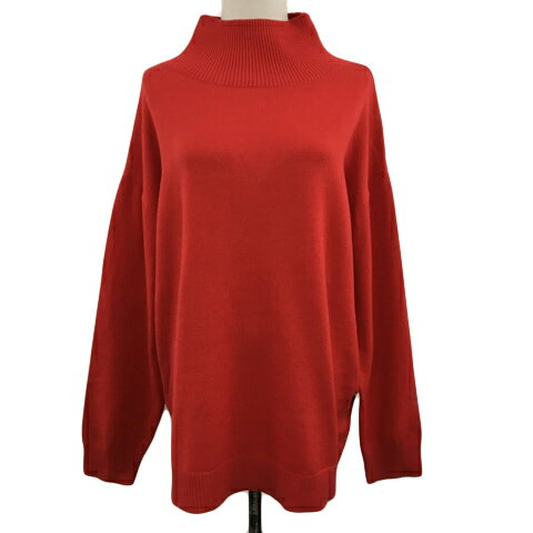 Turtleneck - 【中古】アンティカ ANTIQUA セーター ニット ハイネック プルオーバー 無地 長袖 F 赤 レッド レディース 【ベクトル 古着】 250828
