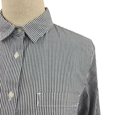 【中古】グローバルワーク GLOBAL WORK シャツ カジュアル スタンダード ストライプ 長袖 L 黒 白 ブラック ホワイト レディース 【ベクトル 古着】 250827 auc-vector-20453327 ブランド古着の買取販売ベクトル サンプル画像2