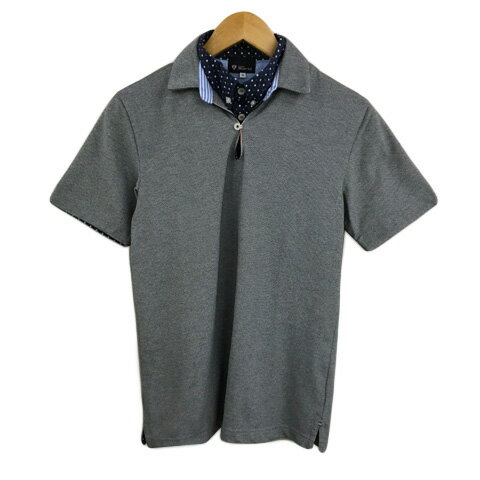 【中古】ティーケーミクスパイス タケオキクチ THE SHOP TK MIXPICE ポロシャツ レイヤード風 半袖 M ..