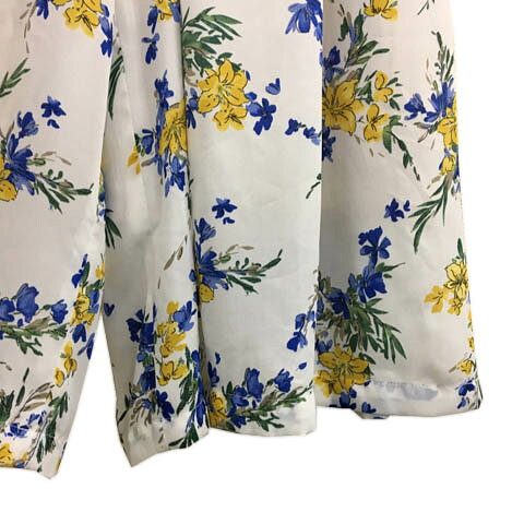 【中古】グローバルワーク GLOBAL WORK パンツ ワイド ガウチョ イージー クロップド タック ウエストゴム 花柄 F 白 青 ホワイト ブルー レディース 【ベクトル 古着】 250930 auc-vector-20507383 ブランド古着の買取販売ベクトル サンプル画像3