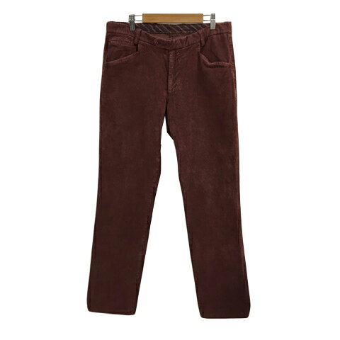 樂天商城 - 【中古】バーニーズニューヨーク BARNEYS NEW YORK パンツ ストレート ロング コーディロイ 48 茶 赤 ブラウン レッド メンズ 【ベクトル 古着】 260105
