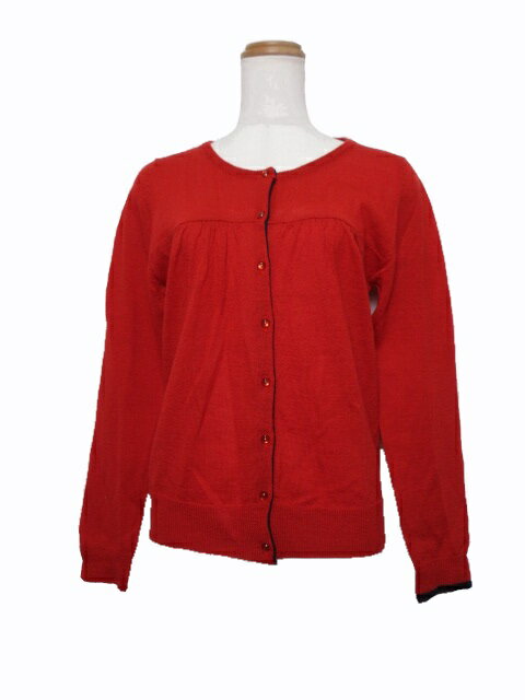 樂天商城 - 【中古】プードゥドゥ POU DOU DOU カーディガン ニット 長袖 M オレンジ /ft レディース 【ベクトル 古着】 230904