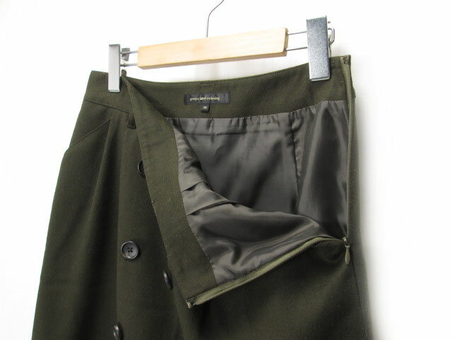 【中古】グリーンレーベルリラクシング ユナイテッドアローズ green label relaxing トレンチスカート ウール 40 緑 レディース 【ベクトル 古着】 210208 ベクトルプレミアム店