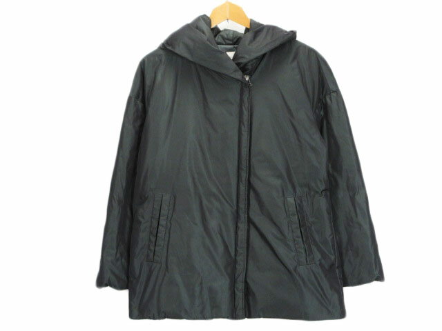 【中古】ジョルジュレッシュ GEORGES RECH ジャケット コート ダウン フード 偏光 36 緑 グリーン レディース 【ベクトル 古着】 220326