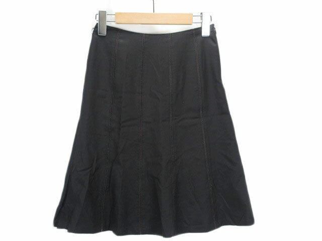 【中古】ナチュラルビューティーベーシック NATURAL BEAUTY BASIC スカート フレア はしごレース コッ..