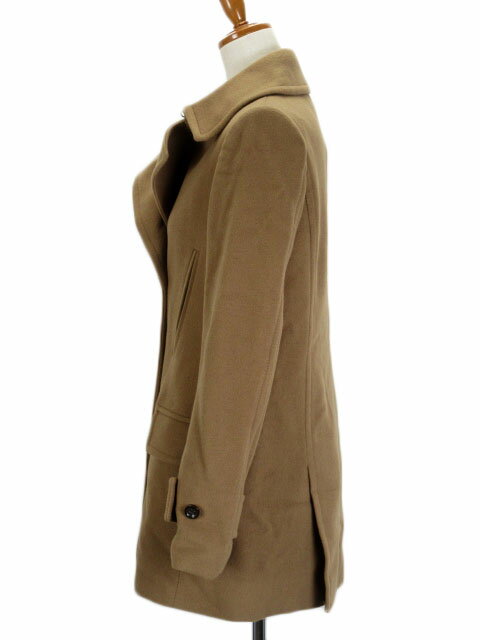 【中古】ブラック バイ マウジー BLACK by moussy コート ミドル ダブル ウール 1 茶 ブラウン レディース 【ベクトル 古着】 221219
