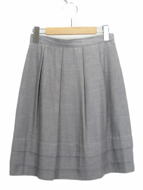 【中古】ドゥアルシーヴ DOUX ARCHIVES スカート フレア ティアード タック M グレー レディース 【ベクトル 古着】 230107