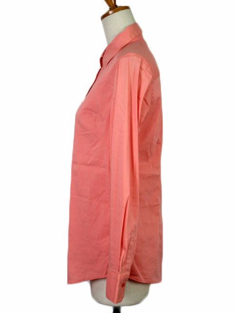 【中古】エスピエ ESPIE シャツ ブラウス 長袖 ストレッチ コットン 38 オレンジ レディース 【ベクトル 古着】 230122