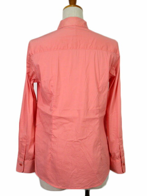 【中古】エスピエ ESPIE シャツ ブラウス 長袖 ストレッチ コットン 38 オレンジ レディース 【ベクトル 古着】 230122