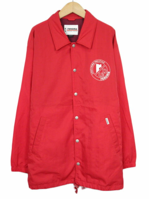 【中古】U.P renoma ユーピーレノマ コーチジャケット ナイロン M 赤 レッド メンズ 【ベクトル 古着】 230129