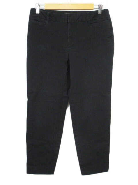 Cotton - 【中古】エディーバウアー EDDIE BAUER パンツ テーパード クロップド ストレッチ P8 黒 ブラック レディース 【ベクトル 古着】 230129